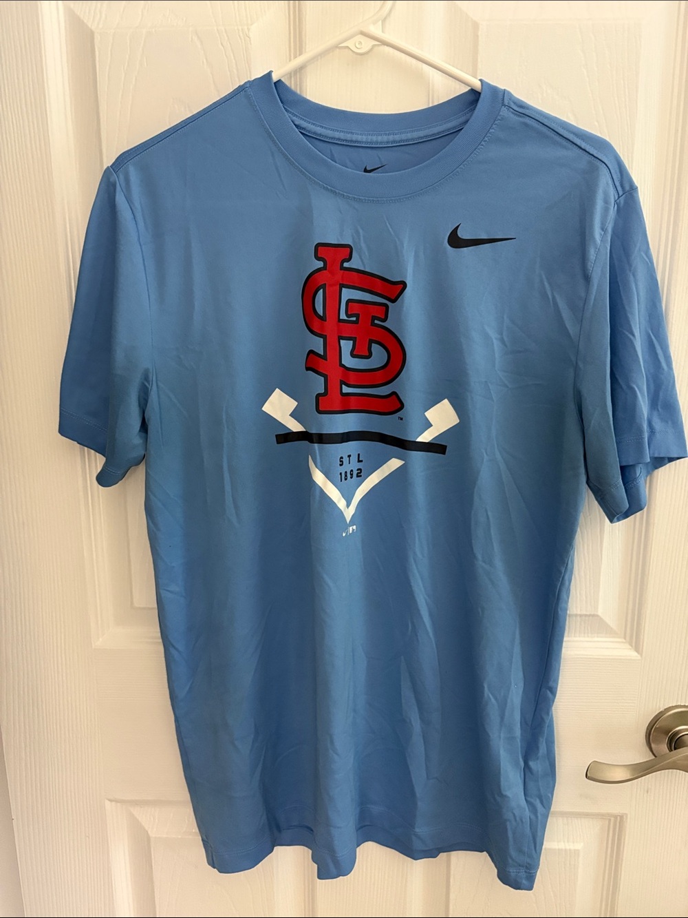 Nike Light Blue St. Louis Cardinals Graphic Short Sleeve Tee